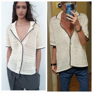 RARE Zara Crochet Knit Top S/M